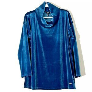 Jones New York Velour Cowl Neck Tunic size Large NWT Teal